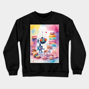 Robot Loves Donuts Crewneck Sweatshirt